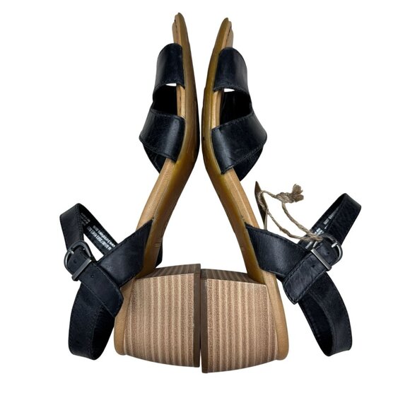 Born Sadie Ankle Strap Sandals Women's Black Leather Block Heel, Size 7M NWOB - Picture 7 of 9